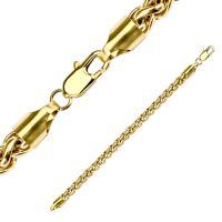 Armband Spiga-Kettenglieder rund Gold aus Edelstahl Unisex