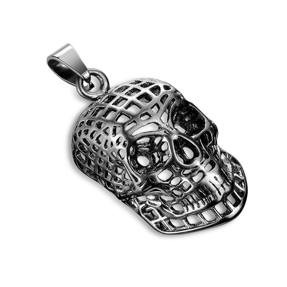 Anhänger Skull schwarz aus Edelstahl Unisex