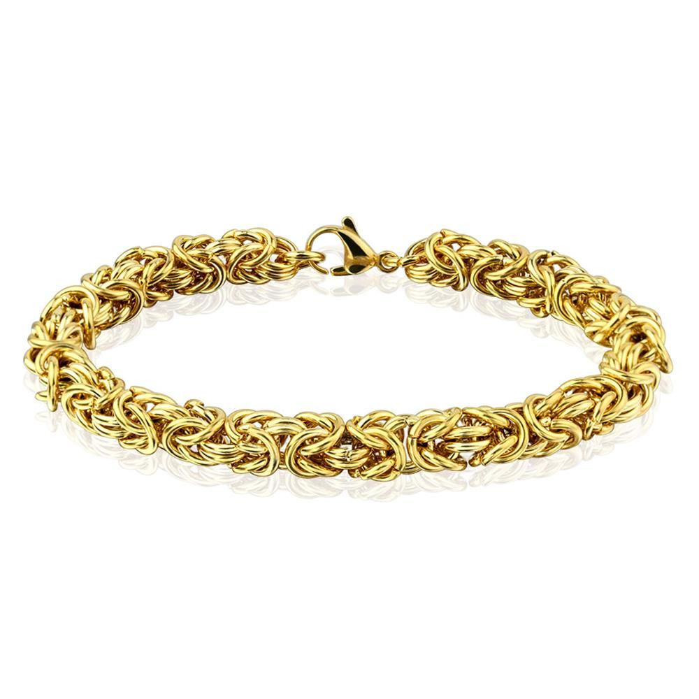 Armband mit verwobenen Gliedern Gold aus Edelstahl Unisex