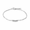 Bettelarmband vier Beads Silber aus Edelstahl Damen