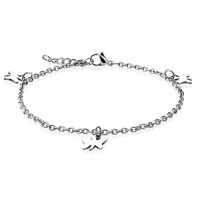 Bettelarmband Schmetterling Silber aus Edelstahl Damen