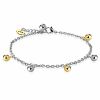 Bettelarmband mit Kugel Beads Silber aus Edelstahl Damen