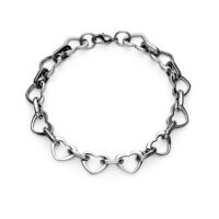 Armband Herzen verbunden Silber aus Edelstahl Damen