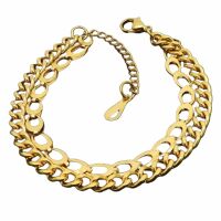 Armband doppelt gold aus Edelstahl Unisex