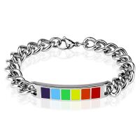 Armband Regenbogen Silber aus Edelstahl Unisex