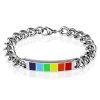 Armband Regenbogen Silber aus Edelstahl Unisex