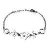 Armband Herzen & Blumen Silber aus Edelstahl Damen