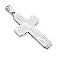 Anhänger Kreuz Lords Prayer/Vaterunser aus Edelstahl Unisex