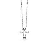 Silber - Kette mit Kreuz aus Edelstahl Damen