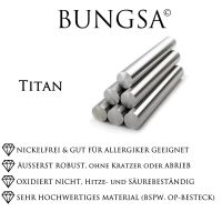 Titan-Ring schwarz mit zwei silbernen Streifen Unisex