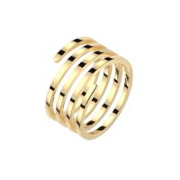 Ring Spirale goldfarben aus Edelstahl für Damen