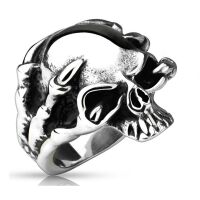 Ring Drachenklaue Silber aus Edelstahl Herren