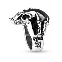 Ring Drachenklaue Silber aus Edelstahl Herren