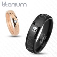 Ring Paare Forever Love Rosegold Titan Unisex