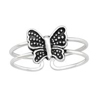 Zehenring Blätter aus 925 Silber Damen