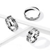 64 (20.4) Ring Jesus Fisch schwarz/silber aus Edelstahl Unisex