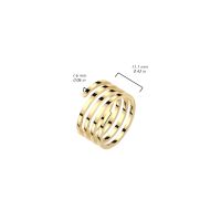 54 (17.2) Ring Spirale goldfarben aus Edelstahl für Damen