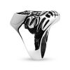 67 (21.3) Sensenmann Totenkopf Fingerring Edelstahl Männer