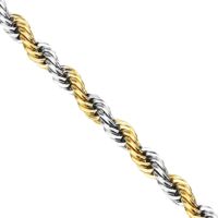 Kette Glieder dreifach verziert Silber aus Edelstahl Unisex