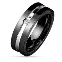 67 (21.3) Couple Ringe Paarringe zweifarbig silber-schwarz