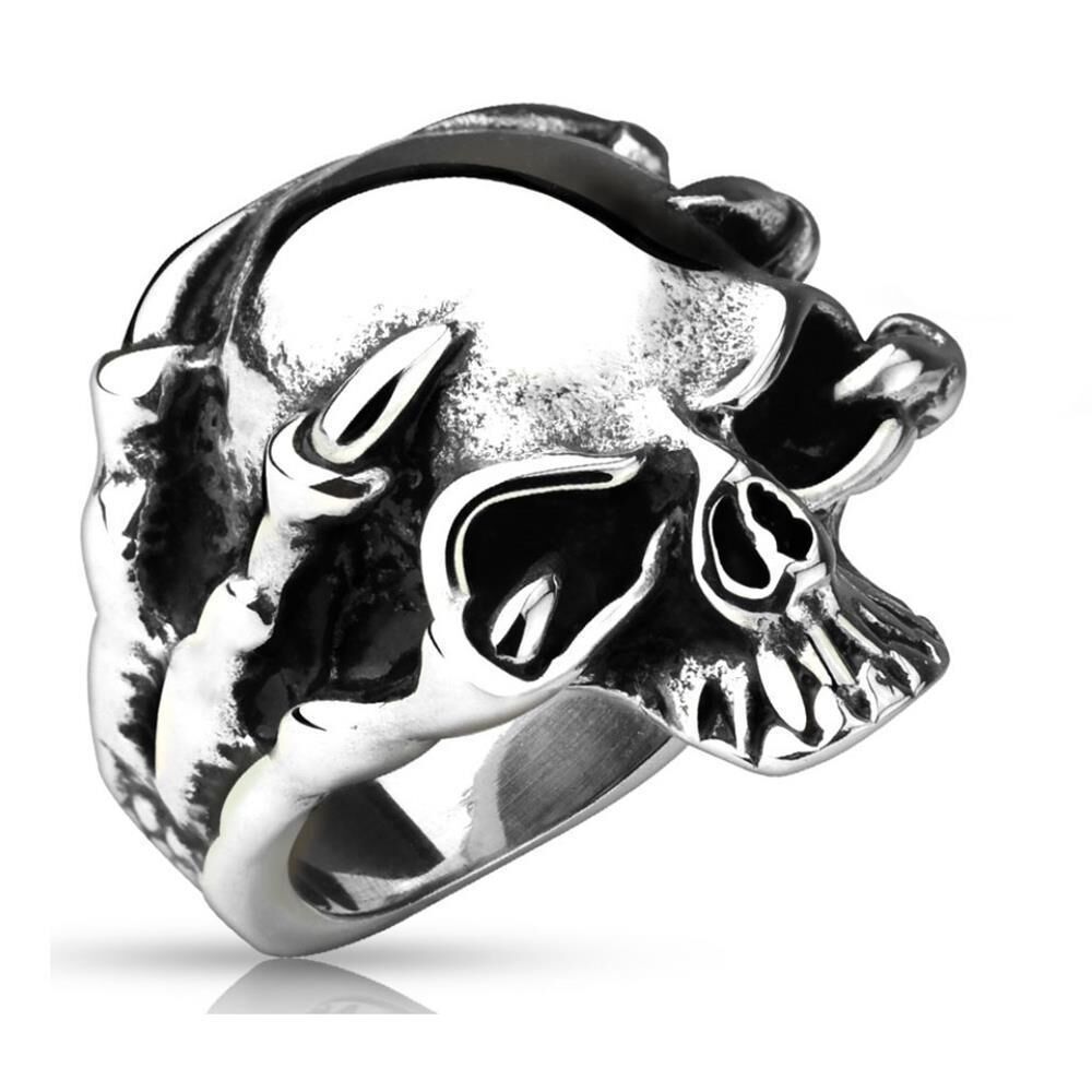 Ring Drachenklaue Silber aus Edelstahl Herren 62 (19.7)