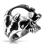 Ring Drachenklaue Silber aus Edelstahl Herren 62 (19.7)