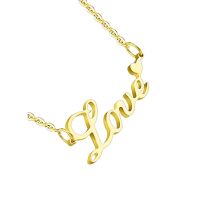 Kette Love mit Anh&auml;nger Gold aus Edelstahl Unisex